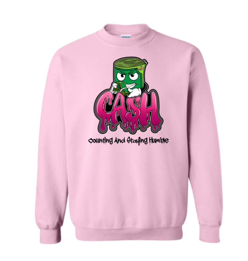 PINK BANK-ROLL CREWNECK