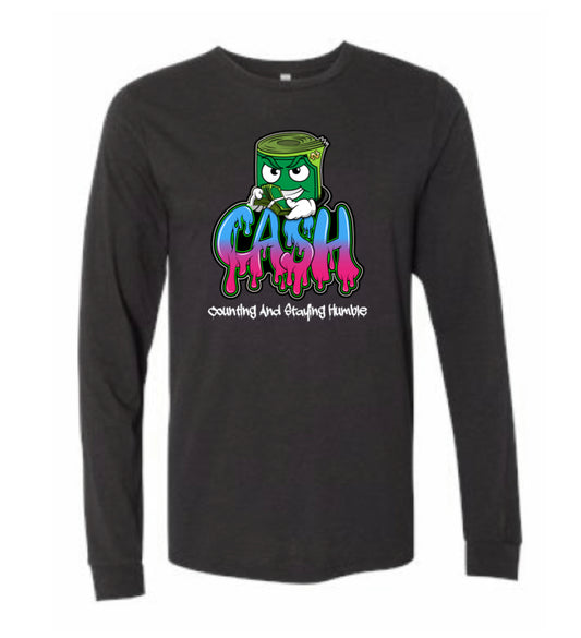 BLUE/PINK BANK-ROLL LONG SLEEVE