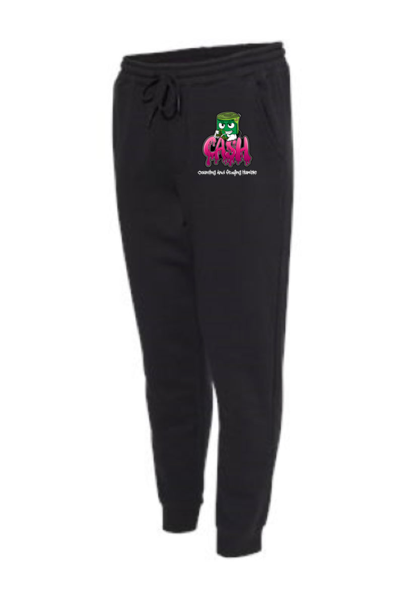 SAVAGE PINK BANK-ROLL CROP SWEATSUIT