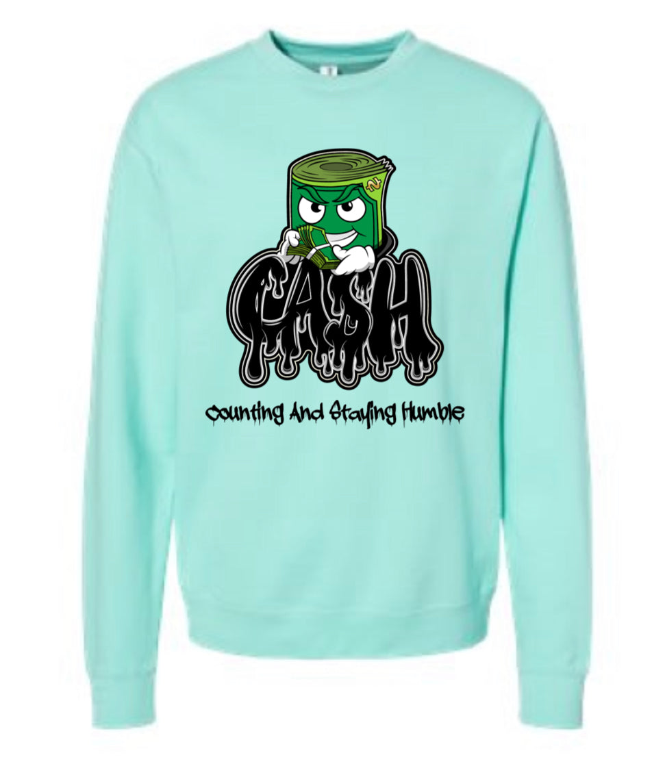 BLACK  BANK-ROLL CREW NECK