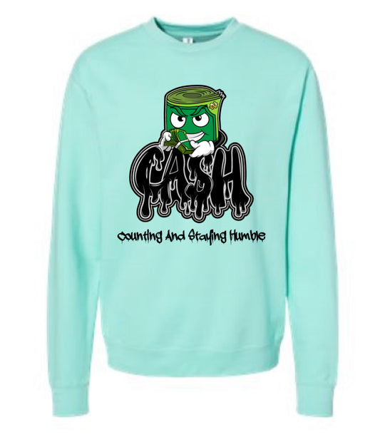 BLACK  BANK-ROLL CREW NECK