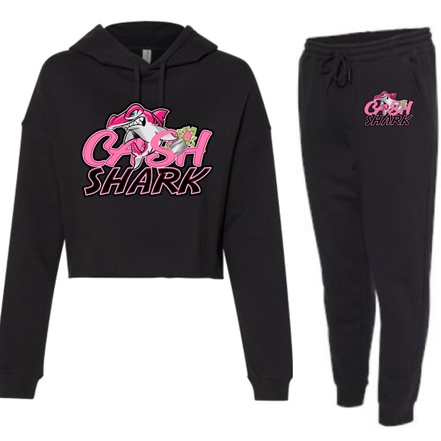 PINK HAMMER HEAD CROP TOP SWEATSUIT