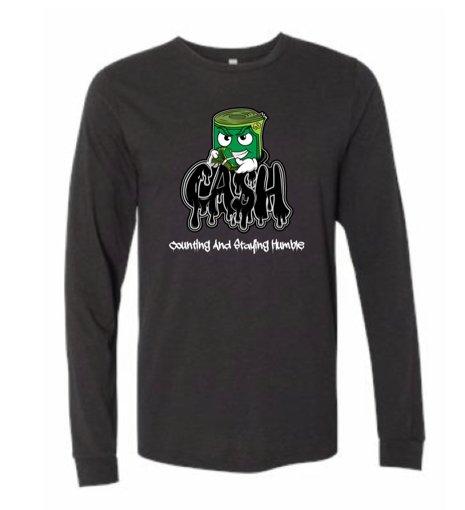 BLACK/WHITE BANK-ROLL LONG SLEEVE