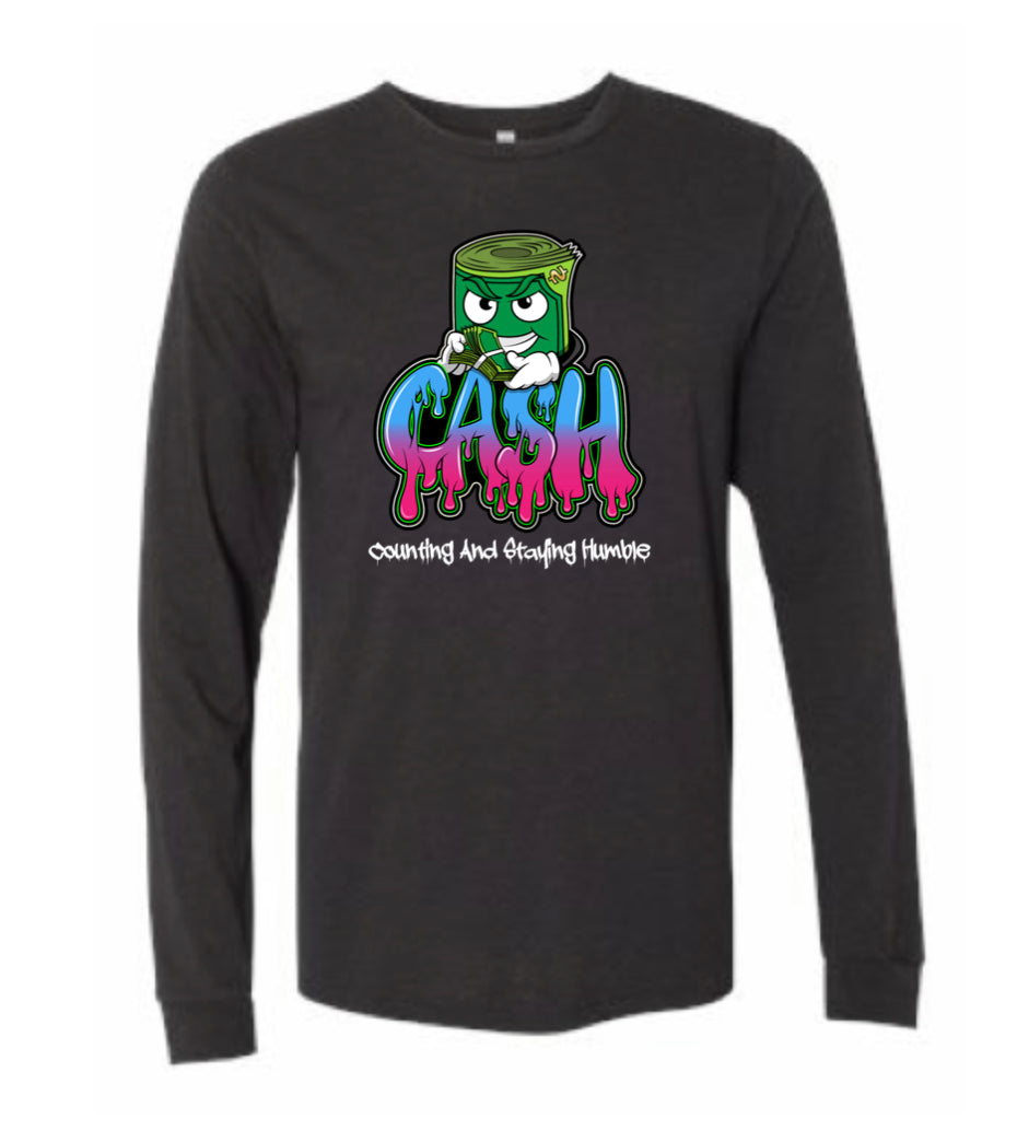 BLUE/PINK BANK-ROLL LONG SLEEVE